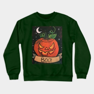 Halloween Jackolantern Boo Shirt by Canadian Artist Stephanie Perry Crewneck Sweatshirt